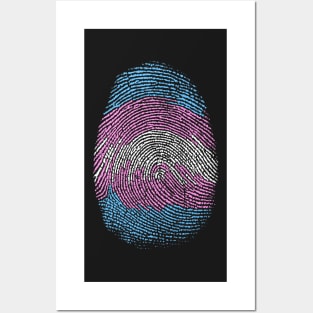 trans fingerprint Posters and Art